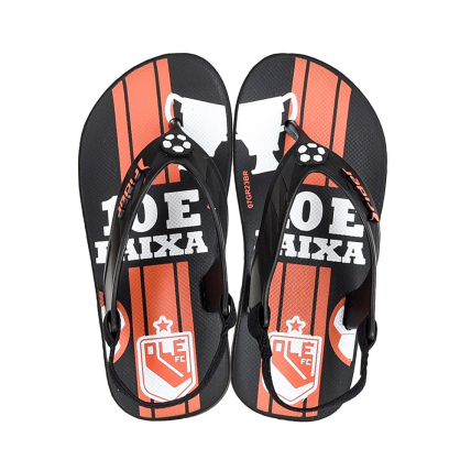 Chinelo Baby Rider Olé Play - 12219 - Preto/laranja - Atacado