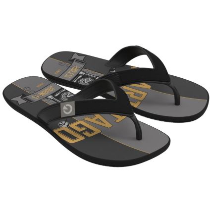 Chinelo Masculino Cartago Dakar - 10738 - Preto/preto/cinza (Bb458) - Atacado