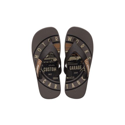 Chinelo Infantil Cartago Dakar - 10808 - Marrom/marrom/bege - Atacad