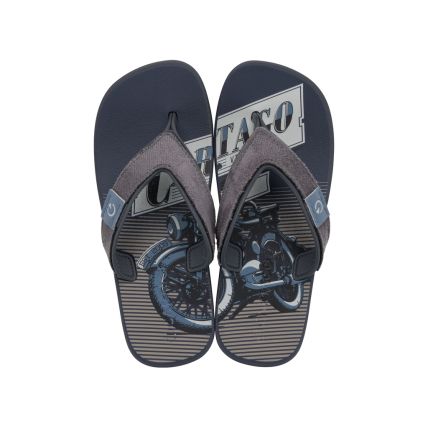 Chinelo Infantil Cartago Dakar - 10808 - Cinza/cinza/azul - Atacado