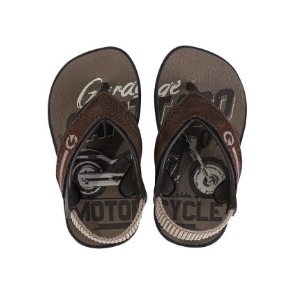 Chinelo Baby Cartago Dakar Plus - 11493 - Marrom/marrom/bege - Atacado