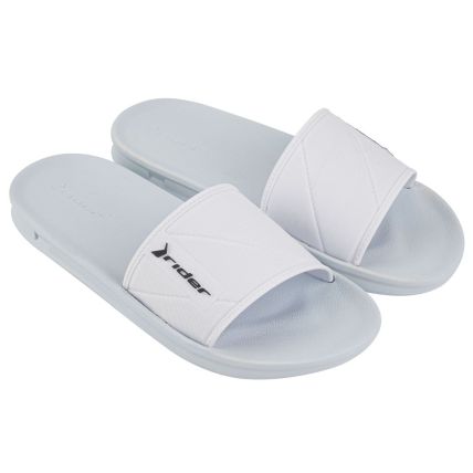 Chinelo Slide Masculino Rider Street - 11578 - Branco/branco/preto - Atacado