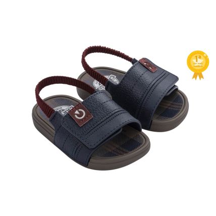 Chinelo Gáspea Baby Cartago Dakar - 11604 - Marrom/azul/bordo - Atacado