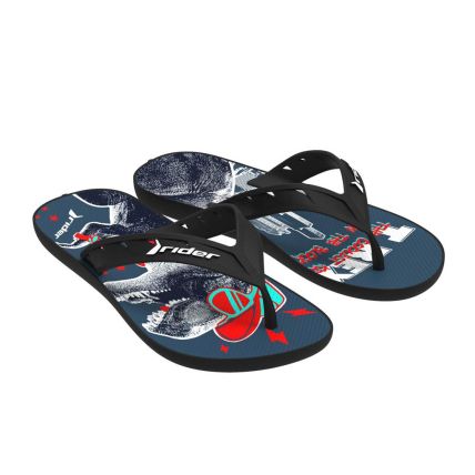 Chinelo Infantil Rider Street Joy - 11768 - Preto/preto/vermelho - Atacado