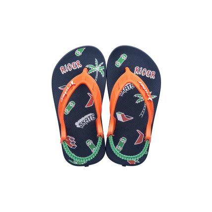 Chinelo Baby Rider Street Fun - 11810 - Azul/laranja/verde - Atacado