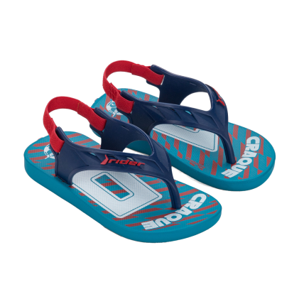 Chinelo Baby Rider Street Fun - 11810 - Azul/branco/vermelho - Atacado
