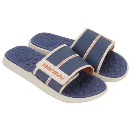 Chinelo Gaspea Masculino Mormaii Quiver Ultra - 11956 - Bege/azul - Atacado