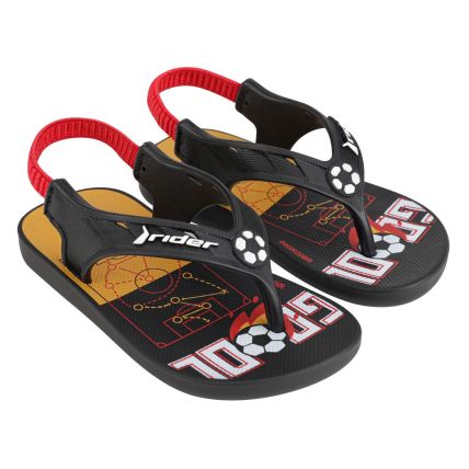 Chinelo Baby Rider Street Olé - 12025 - Preto/amarelo/vermelho - Atacado