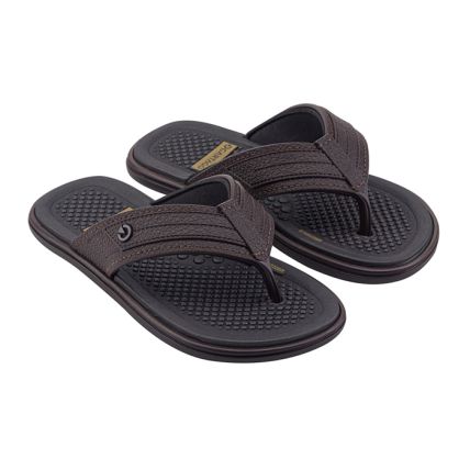 Chinelo Infantil Cartago Veneto - 12045 - Marrom/marrom/preto - Atacado