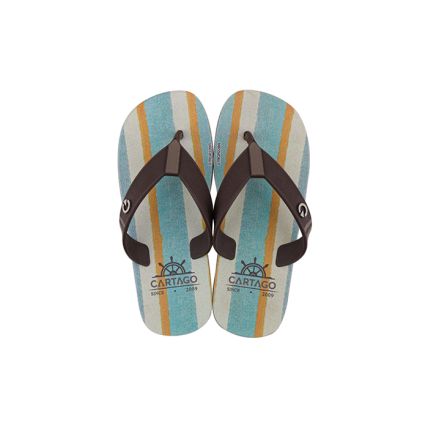 Chinelo Infantil Cartago Paraty - 12049 - Marrom/azul - Atacado