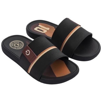 Chinelo Gáspea Infantil Cartago Detroit - 12059 - Preto/preto/laranja - Atacado
