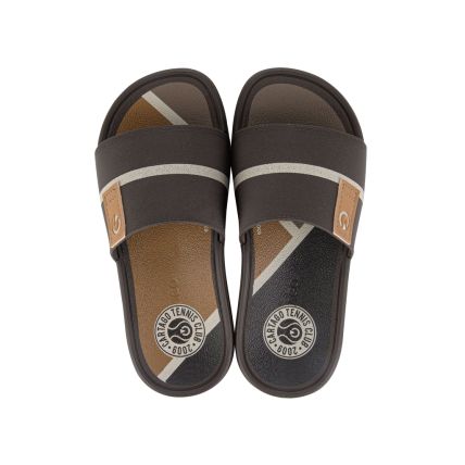 Chinelo Slide Infantil Cartago Detroit - 12059 - Marrom/Marrom/Bege - Atacado