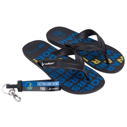 Chinelo Masculino Rider Slam Nba - 12065 - Preto/preto/azul - Atacado