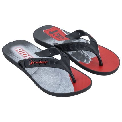 Chinelo Masculino Rider Street City - 12107 - Preto/preto/verde (Bd563) - Atacado