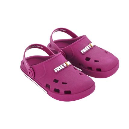 Babuche Infantil Rider Drip Free Fire - 12109 - Rosa/rosa - Atacado