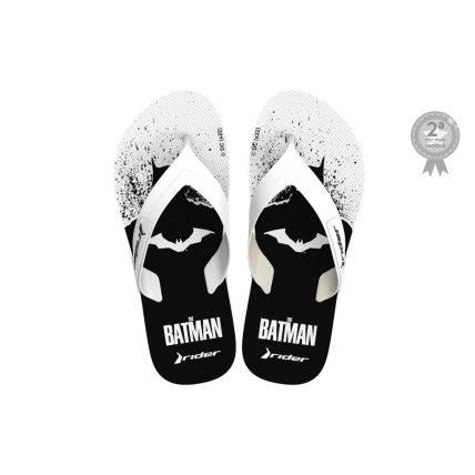 Chinelo Masculino Rider Dc Heroes - 12137 - Branco/branco/preto - Atacado