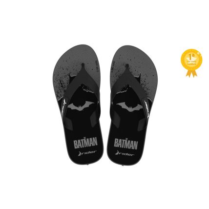 Chinelo Infantil Rider Dc Heroes Teen - 12138 - Cinza/preto - Atacado