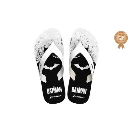 Chinelo Infantil Rider Dc Heroes Teen - 12138 - Branco/branco/preto - Atacado