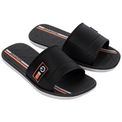 Chinelo Gáspea Masculino Cartago Esparta - 12162 - Cinza/preto/laranja - Atacado