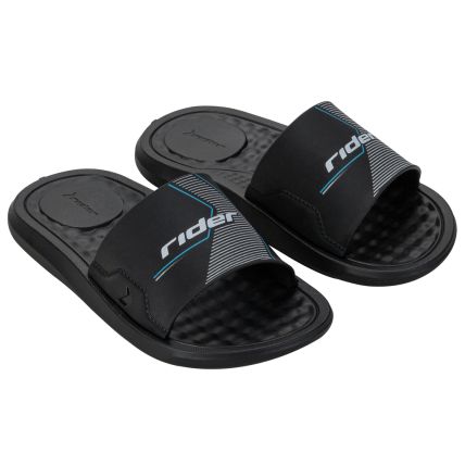 Chinelo Slide Infantil Rider Step - 12223 - Preto/cinza/branco - Atacado