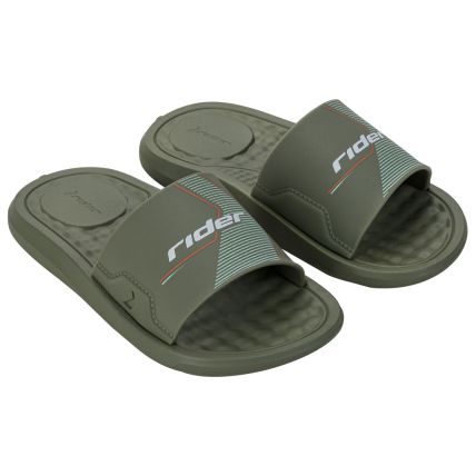 Chinelo Slide Infantil Rider Step - 12223 - Verde/branco/laranja - Atacado