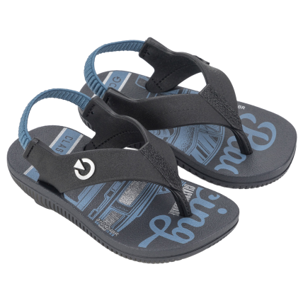 Chinelo Baby Cartago Atlanta - 12256 - Cinza/preto/azul - Atacado