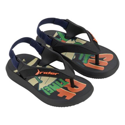 Chinelo Baby Rider R1 Iii - 12295 - Preto/verde/laranja - Atacado