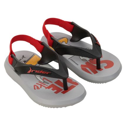 Chinelo Baby Rider R1 Iii - 12295 - Cinza/preto/vermelho - Atacado