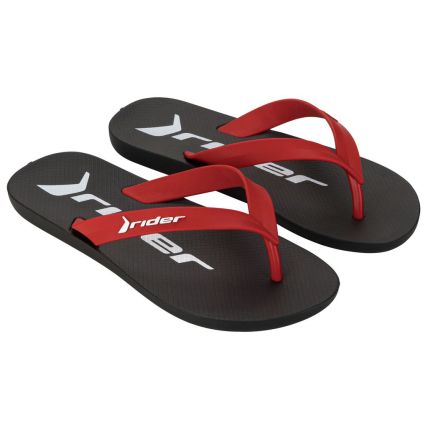 Chinelo Masculino Rider Feel - 12303 - Preto/vermelho/branco - Atacado