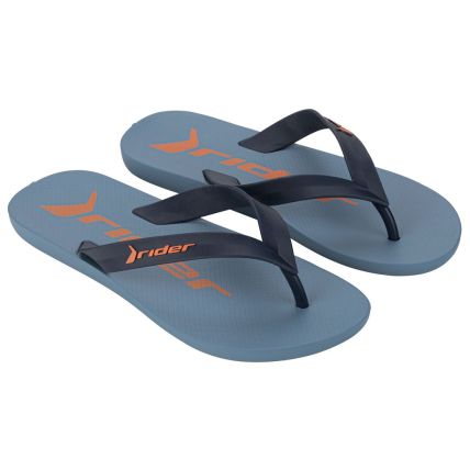 Chinelo Masculino Rider Feel - 12303 - Azul/azul/laranja - Atacado