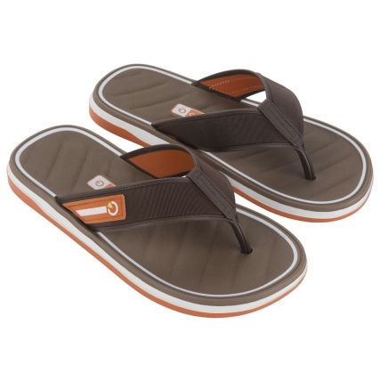 Chinelo Masculino Cartago Malaga Sport - 12308 - Branco/marrom/laranja - Atacado