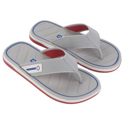 Chinelo Masculino Cartago Malaga Sport - 12308 - Branco/Cinza/vermelho - Atacado