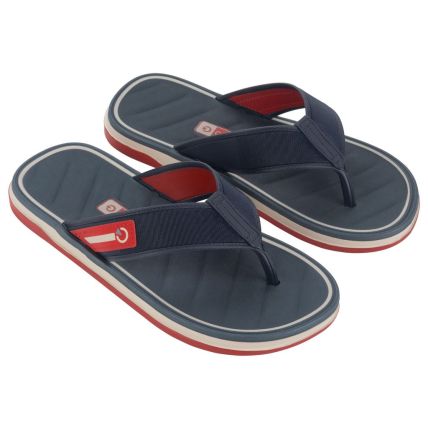 Chinelo Masculino Cartago Malaga Sport - 12308 - Bege/azul/vermelho - Atacado