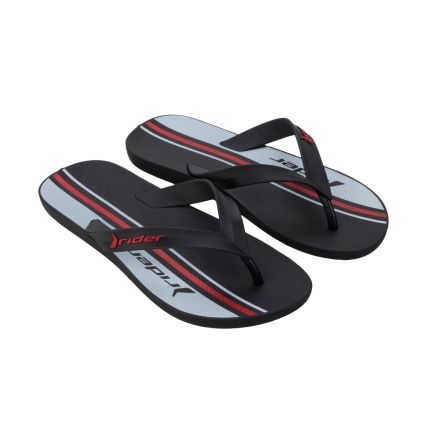 Chinelo Masculino Rider Feel Urban - 12318 - Preto/preto/branco - Atacado
