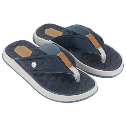 Chinelo Masculino Cartago Nápoles Iv - 12339 - Cinza/azul/castor - Atacado