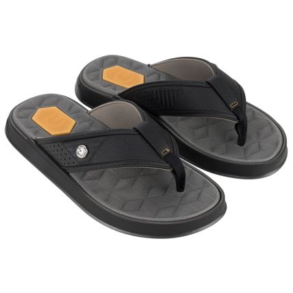 Chinelo Masculino Cartago Nápoles Iv - 12339 - Preto/cinza/amarelo - Atacado