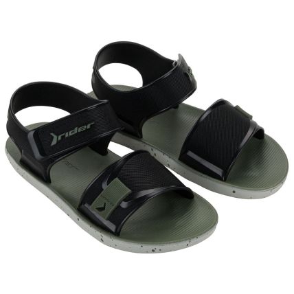 Sandalia Papete Infantil Rider Kick - 12354 - Verde/preto/bege - Atacado