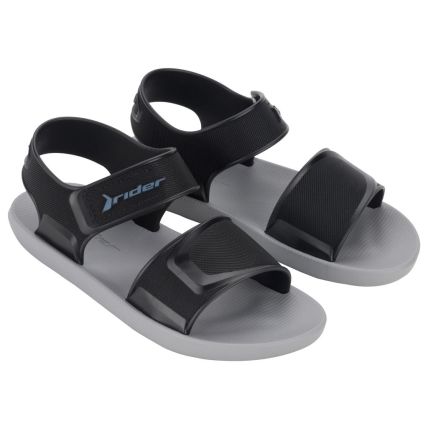 Sandalia Papete Infantil Rider Kick - 12354 - Cinza/preto/azul - Atacado