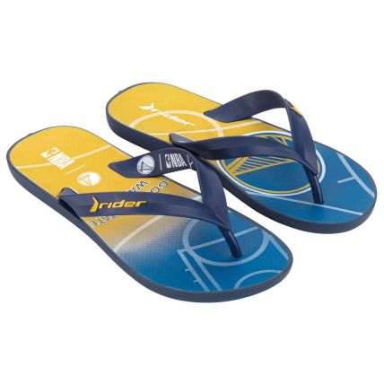 Chinelo Masculino Rider Feel Nba - 12378 - Azul/amarelo/branco - Atacado