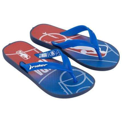 Chinelo Infantil Rider Feel Nba - 12379 - Azul/vermelho/branco - Atacado