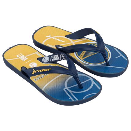Chinelo Infantil Rider Feel Nba - 12379 - Azul/amarelo/branco - Atacado
