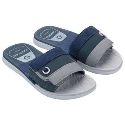 Chinelo Gaspea Masculino Cartago Sevilha V - 12391 - Branco/cinza/azul - Atacado