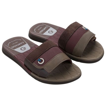 Chinelo Gaspea Masculino Cartago Sevilha V - 12391 - Marrom/marrom/bordo - Atacado