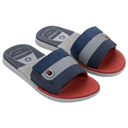 Chinelo Gaspea Masculino Cartago Sevilha V - 12391 - Cinza/azul/vermelho - Atacado