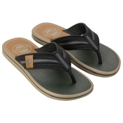 Chinelo Masculino Cartago Palermo - 12397 - Bege/preto/verde - Atacado