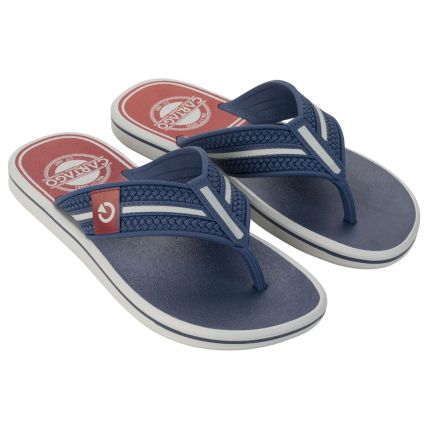 Chinelo Masculino Cartago Palermo - 12397 - Cinza/azul/vermelho - Atacado
