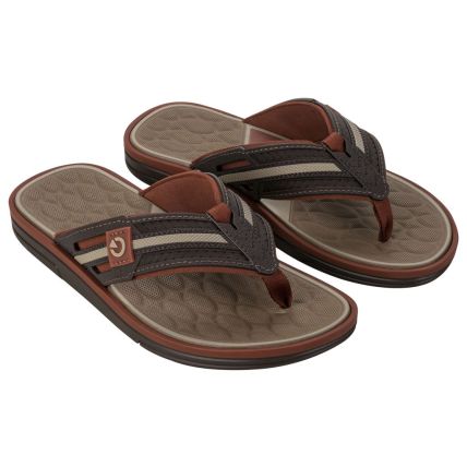 Chinelo Masculino Cartago Lyon Iii - 12399 - Marrom/marrom/bege - Atacado