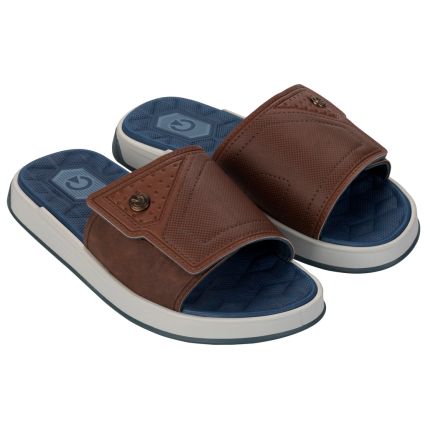 Chinelo Gaspea Masculino Cartago Napoles - 12410 - Cinza/marrom/azul - Atacado