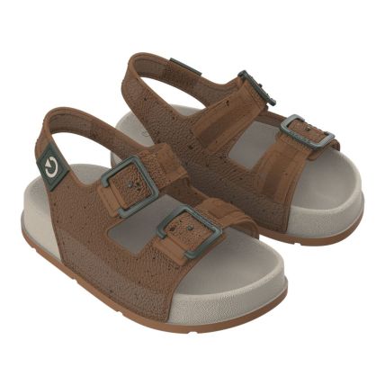 Chinelo Slide Baby Cartago Milão Ii -12418 - Bege Castor - Atacado
