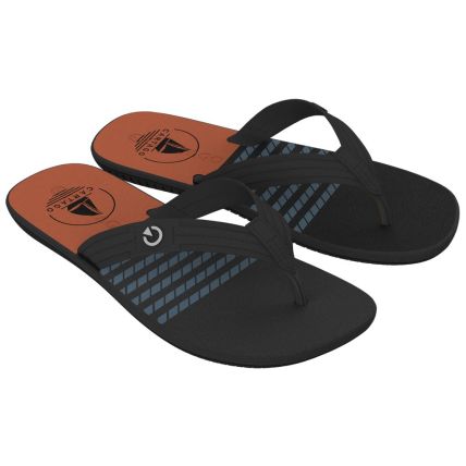 Chinelo Masculino Cartago Atlanta Ii - 12432 - Preto/azul/laranja - Atacado